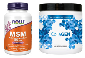 NOW MSM 1000 mg and CollaGEN